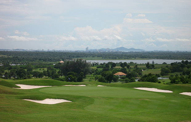 panorama of  burapha golf club, pattaya, thailand