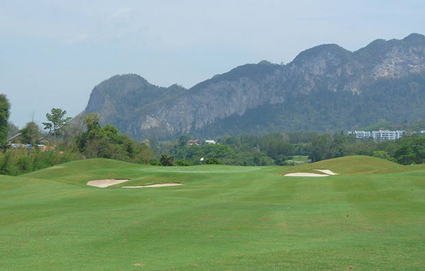 mountains, rajjaprabha dam golf course, samui, thailand