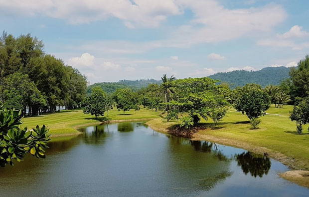 Water Hazard, Tublamu Navy Golf Course, Khao Lak, Thailand