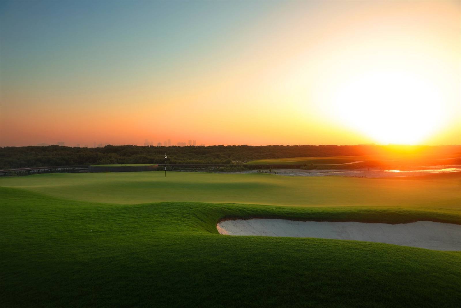 Green, Bunker, Al Zorah Golf Club, Dubai, United Arab Emirates