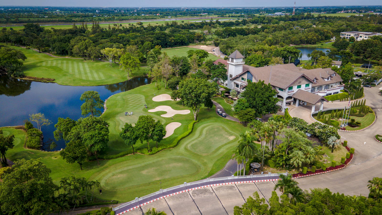 Aerial View, Clubhouse, Alpine Golf Club, Bangkok, Thailand