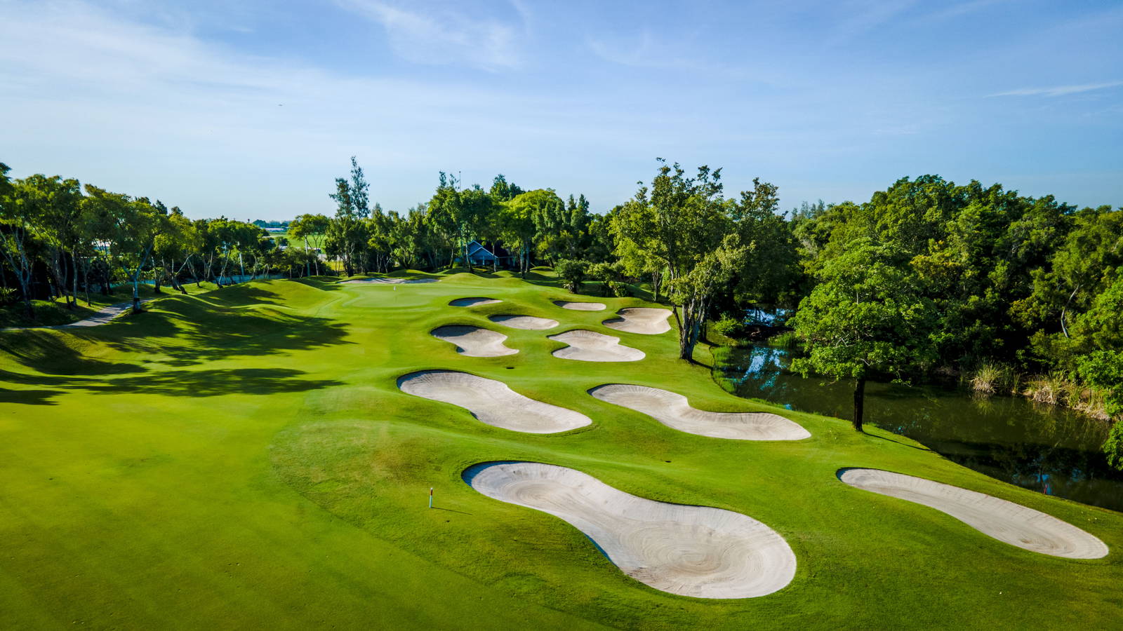 Aerial View, Fairway Bunker, Alpine Golf Club, Bangkok, Thailand