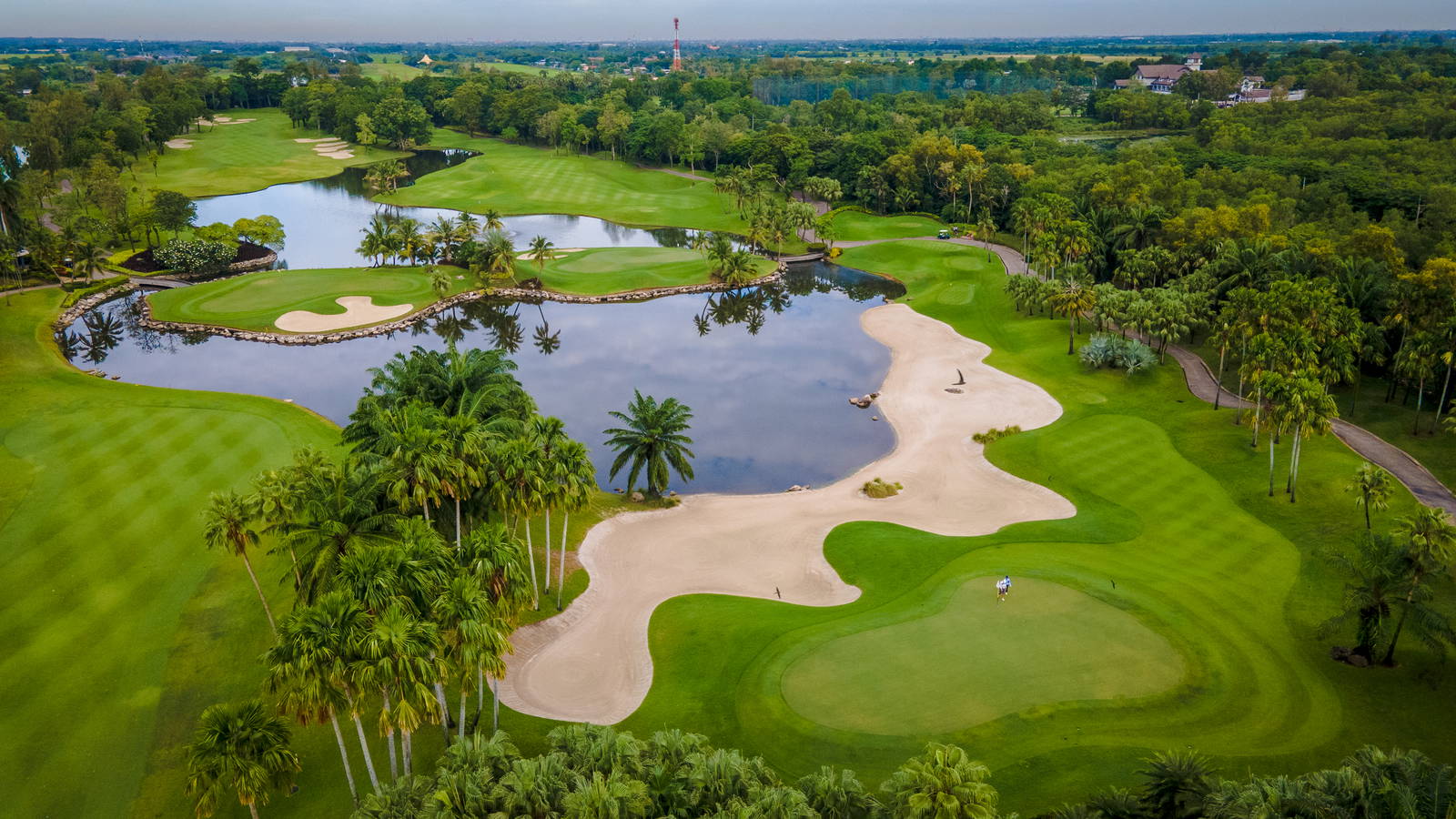 Aerial View, Alpine Golf Club, Bangkok, Thailand