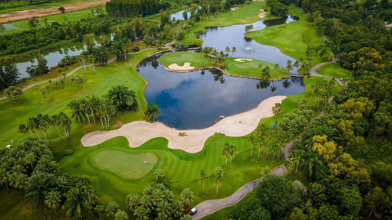Aerial View, Alpine Golf Club, Bangkok, Thailand