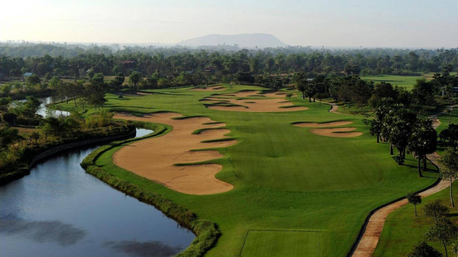 Fairway, Bunker, Aerial View, Angkor Golf Resort, Siem Reap, Cambodia