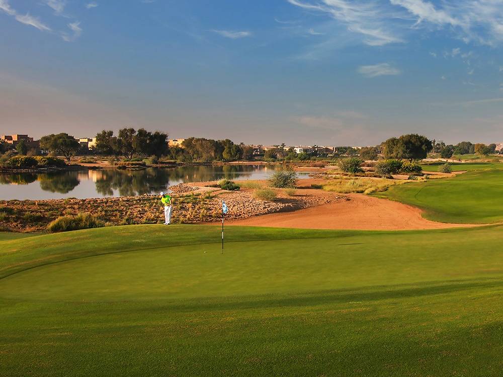 Green, Bunker, Arabian Ranches Golf Course, Dubai, United Arab Emirates