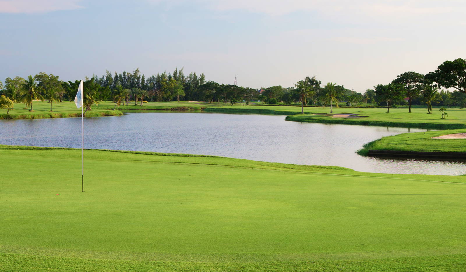 Green, Water Hazard, Bangpakong Riverside Country Club, Bangkok, Thailand