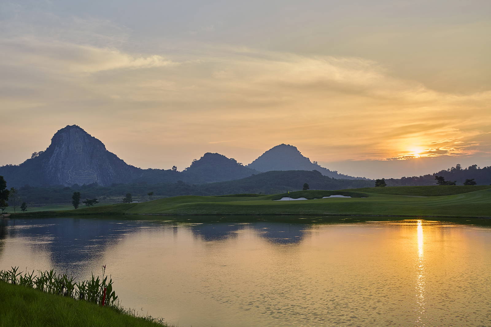 Green, Water Hazard, Chee Chan Golf Resort, Pattaya, Thailand