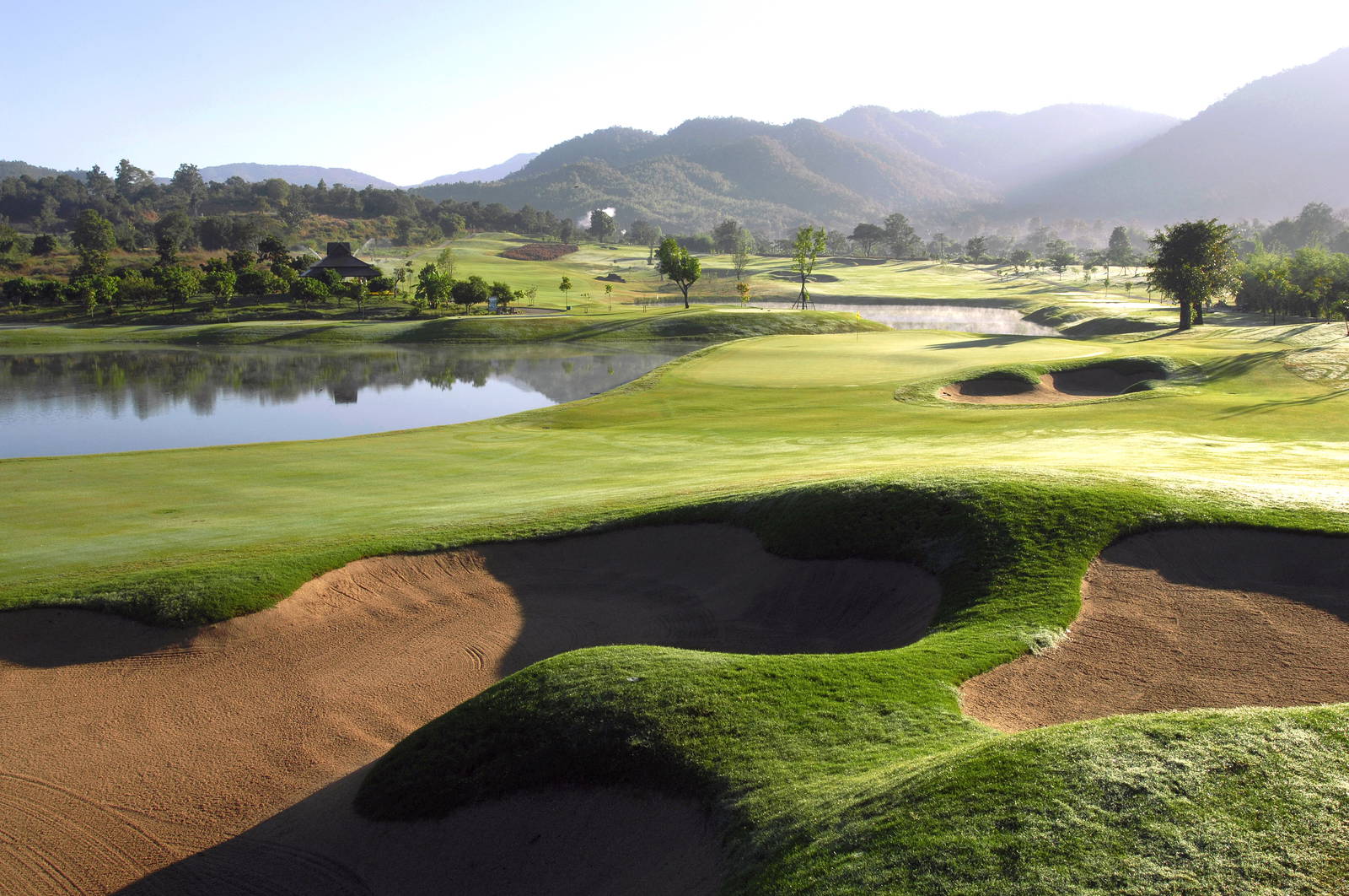 Green, Water Hazard, Bunker, Chiangmai Highlands Golf Resort, Chiang Mai, Thailand