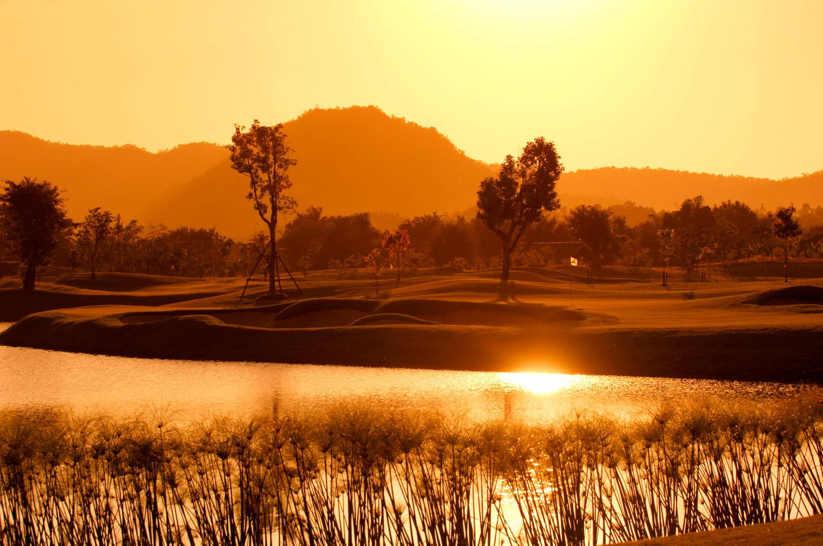 Green, Water Hazard, Chiangmai Highlands Golf Resort, Chiang Mai, Thailand