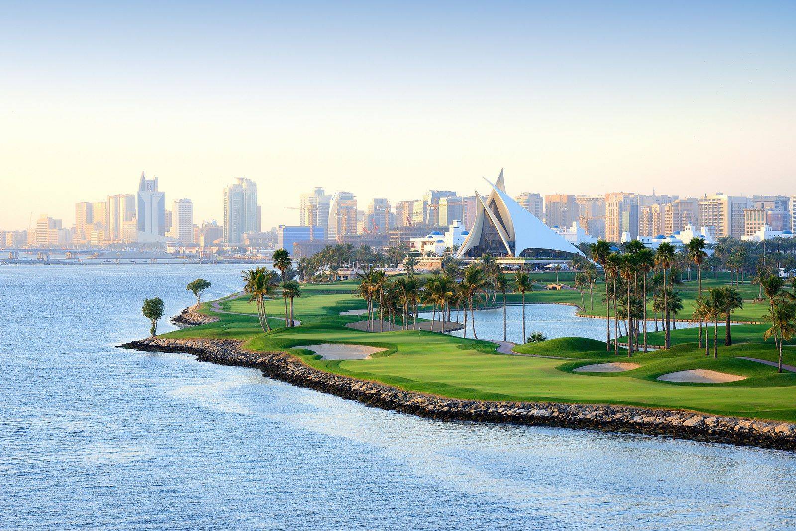 Aerial View, Fairway, Clubhouse, Dubai Creek Golf & Yacht Club, Dubai, United Arab Emirates