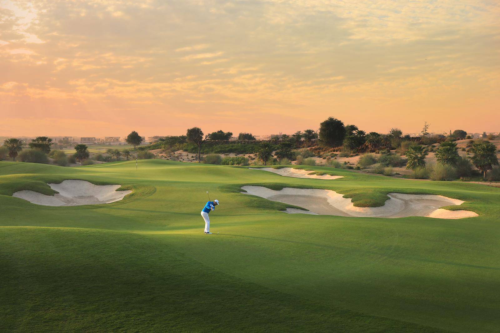 Approach, Dubai Hills Golf Club, Dubai, United Arab Emirates
