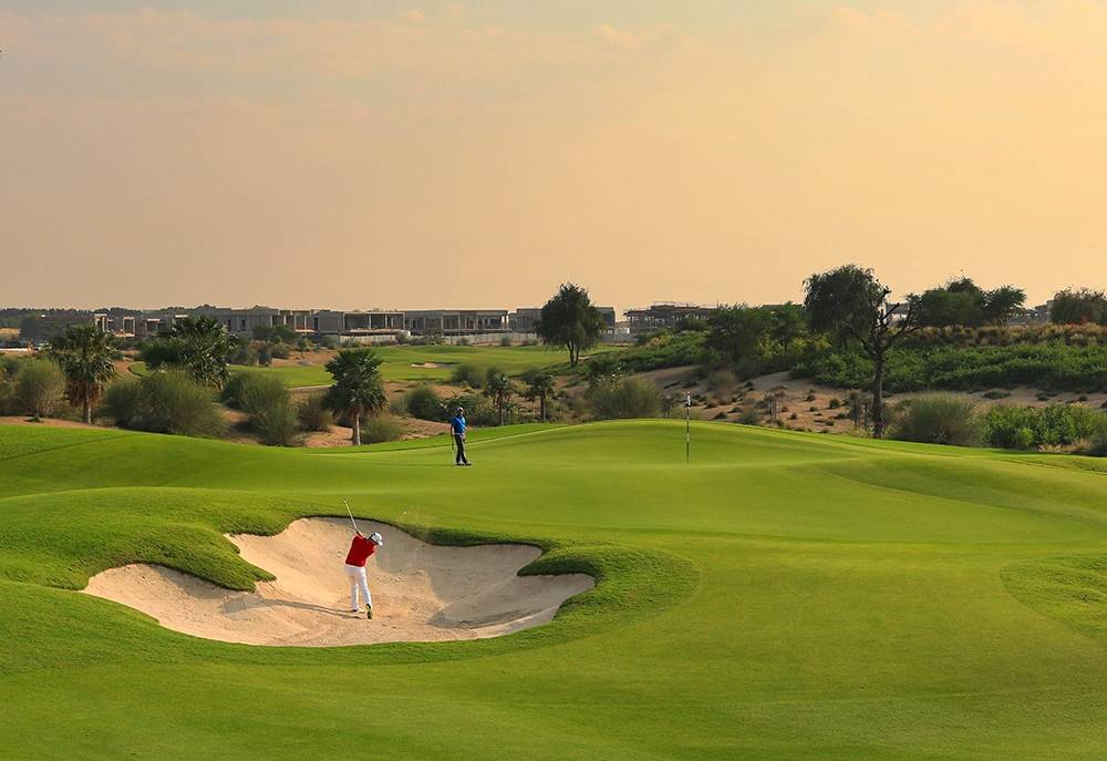 Greenside Bunker, Dubai Hills Golf Club, Dubai, United Arab Emirates