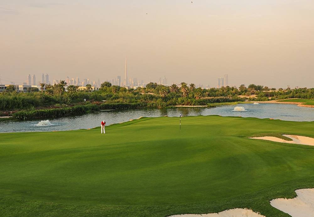 Green, Dubai Hills Golf Club, Dubai, United Arab Emirates