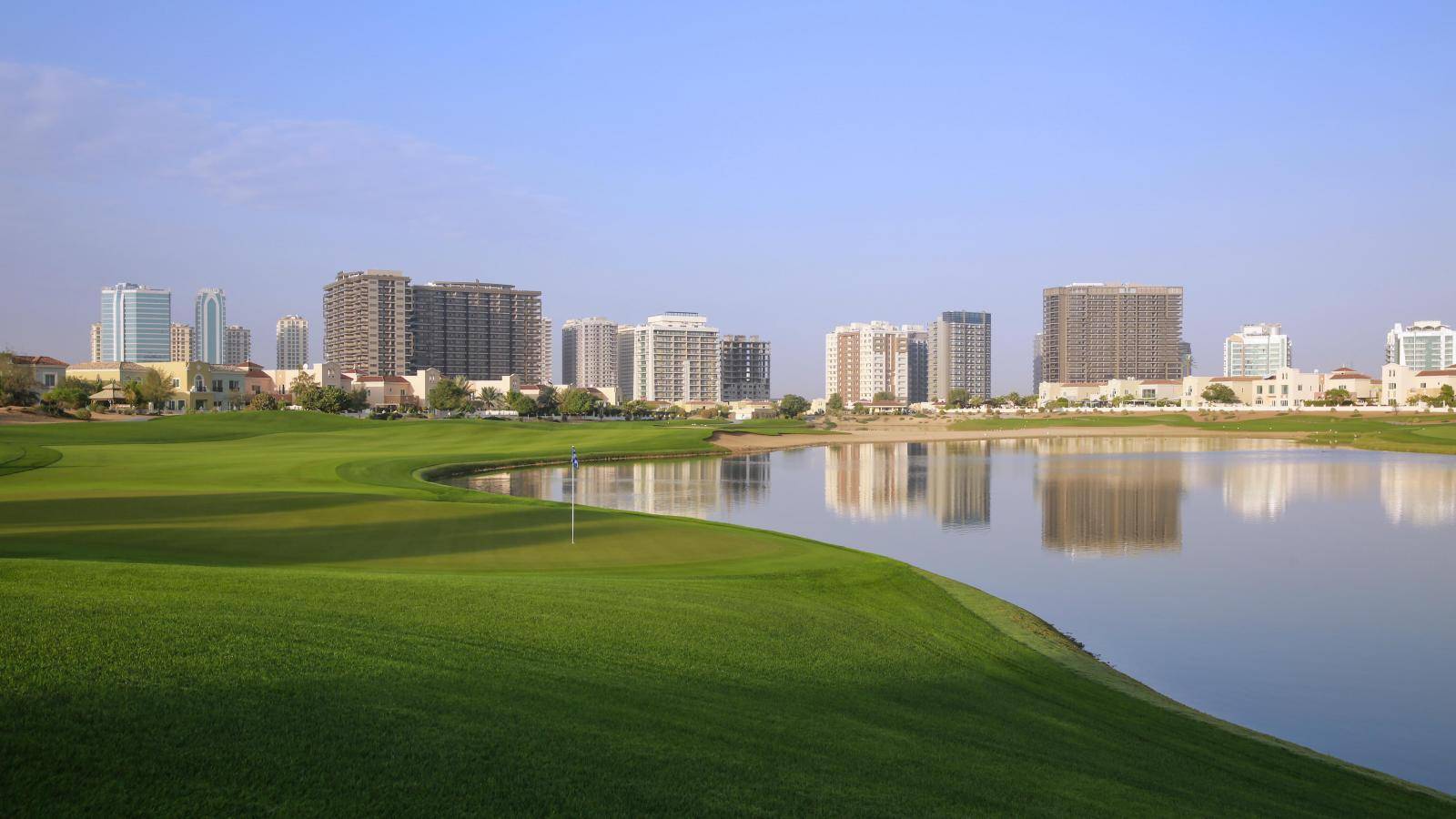 Green, Water Hazard, The Els Club, Dubai, United Arab Emirates