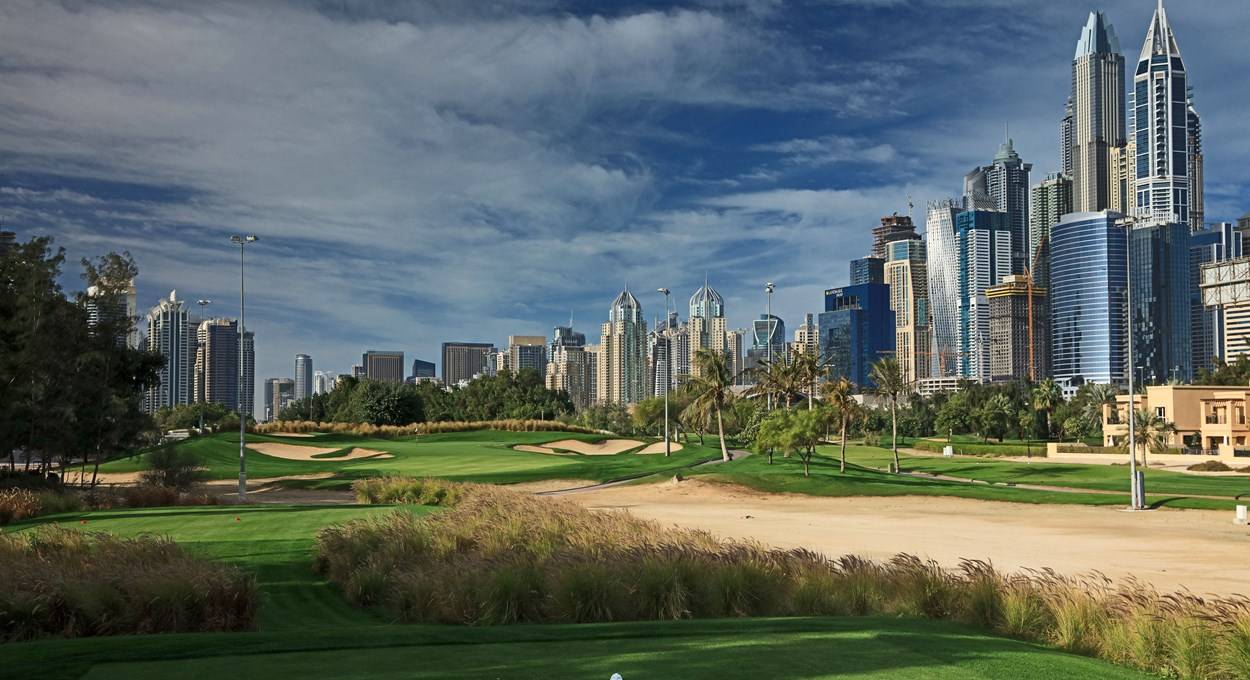 Approach, Bunker, Emirates Golf Club (Faldo Course), Dubai, United Arab Emirates