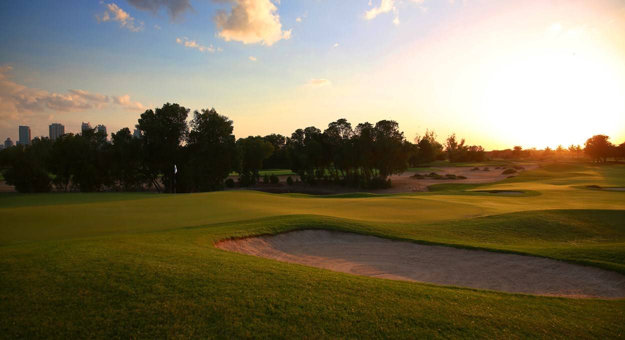 Green, Bunker, Emirates Golf Club (Faldo Course), Dubai, United Arab Emirates