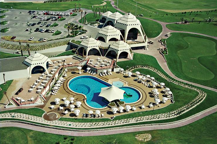 Aerial View, Clubhouse, Emirates Golf Club (Faldo Course), Dubai, United Arab Emirates