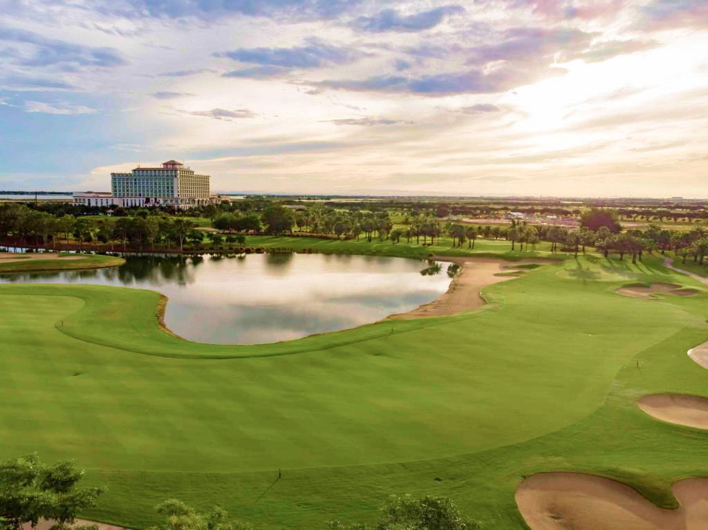 Fairway, Water Hazard, Aerial View, Garden City Golf Club, Phnom Penh, Cambodia