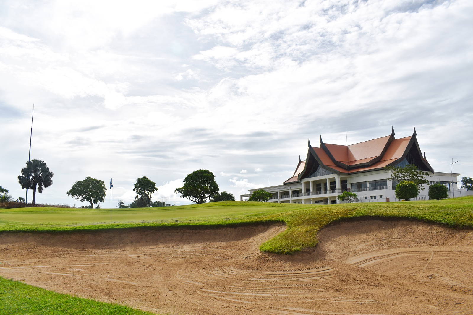 Green, Bunker, Clubhouse, Grand Phnom Penh Golf Club, Phnom Penh, Cambodia