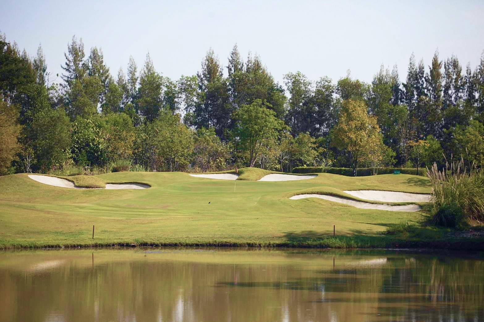 Green, Water Hazard, Hariphunchai Golf Club, Chiang Mai, Thailand