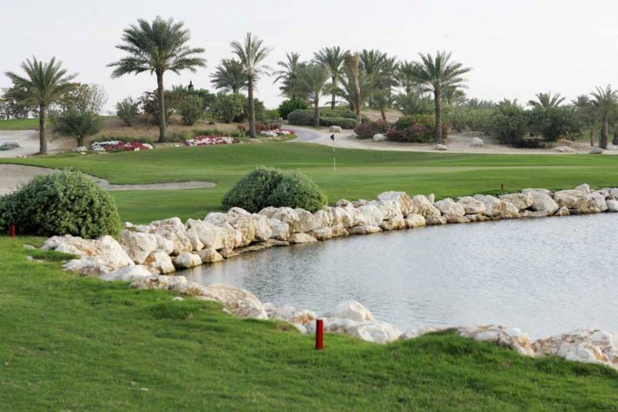 Approach, Water Hazard, JA The Resort Golf Course, Dubai, United Arab Emirates