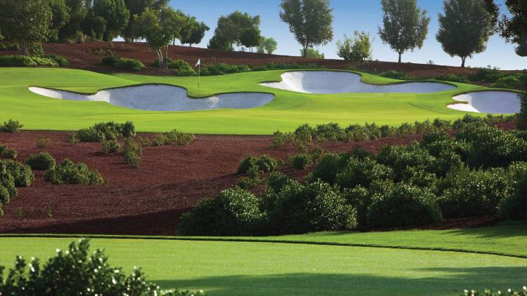 Approach, Jumeirah Golf Estates (Earth Course), Dubai, United Arab Emirates
