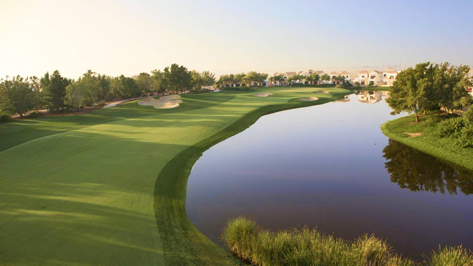 Fairway, Water Hazard, Jumeirah Golf Estates (Earth Course), Dubai, United Arab Emirates