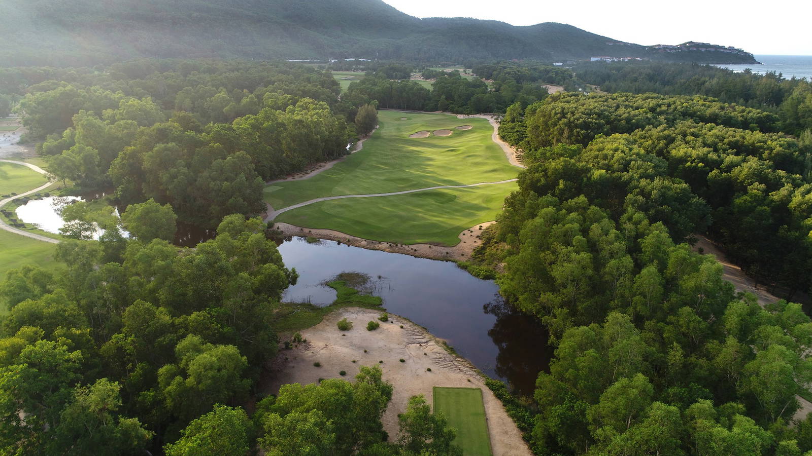 Tee Box, Aerial View, Laguna Lang Co Golf Club, Da Nang, Vietnam