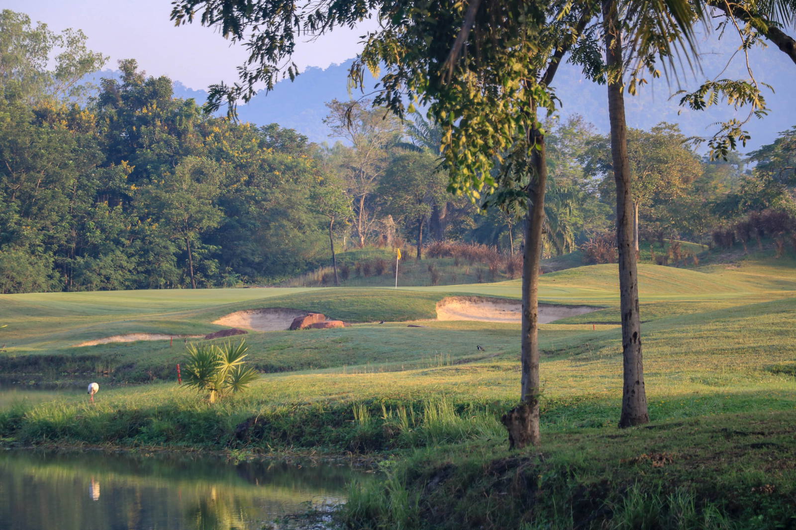 Greenside Bunker, Water Hazard, Lake View Golf Club, Hua Hin, Thailand