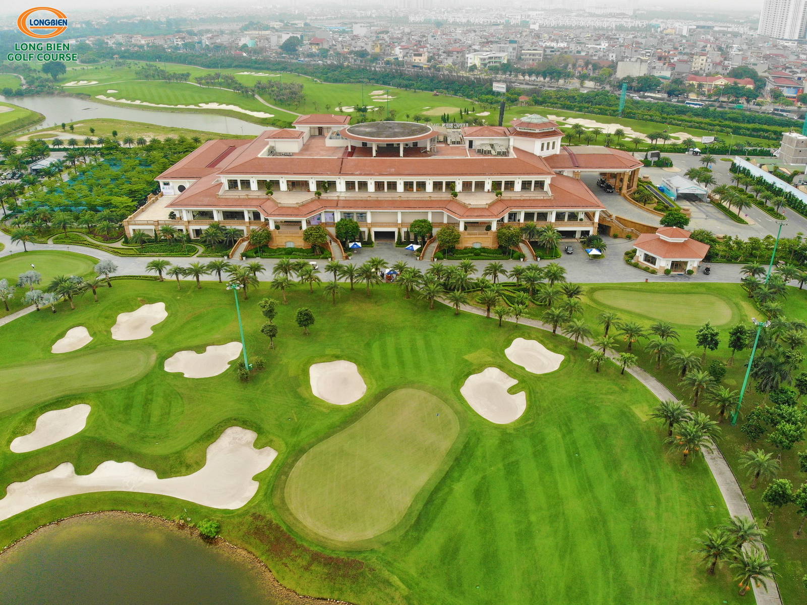 Aerial View, Clubhouse, Green, Long Bien Golf Course, Hanoi, Vietnam