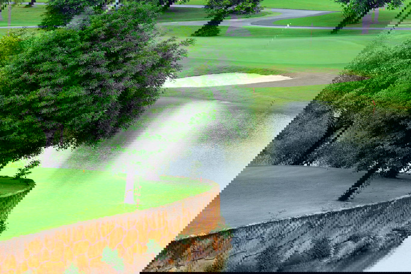 Green, Water Hazard, Long Thanh Golf Club, Ho Chi Minh, Vietnam