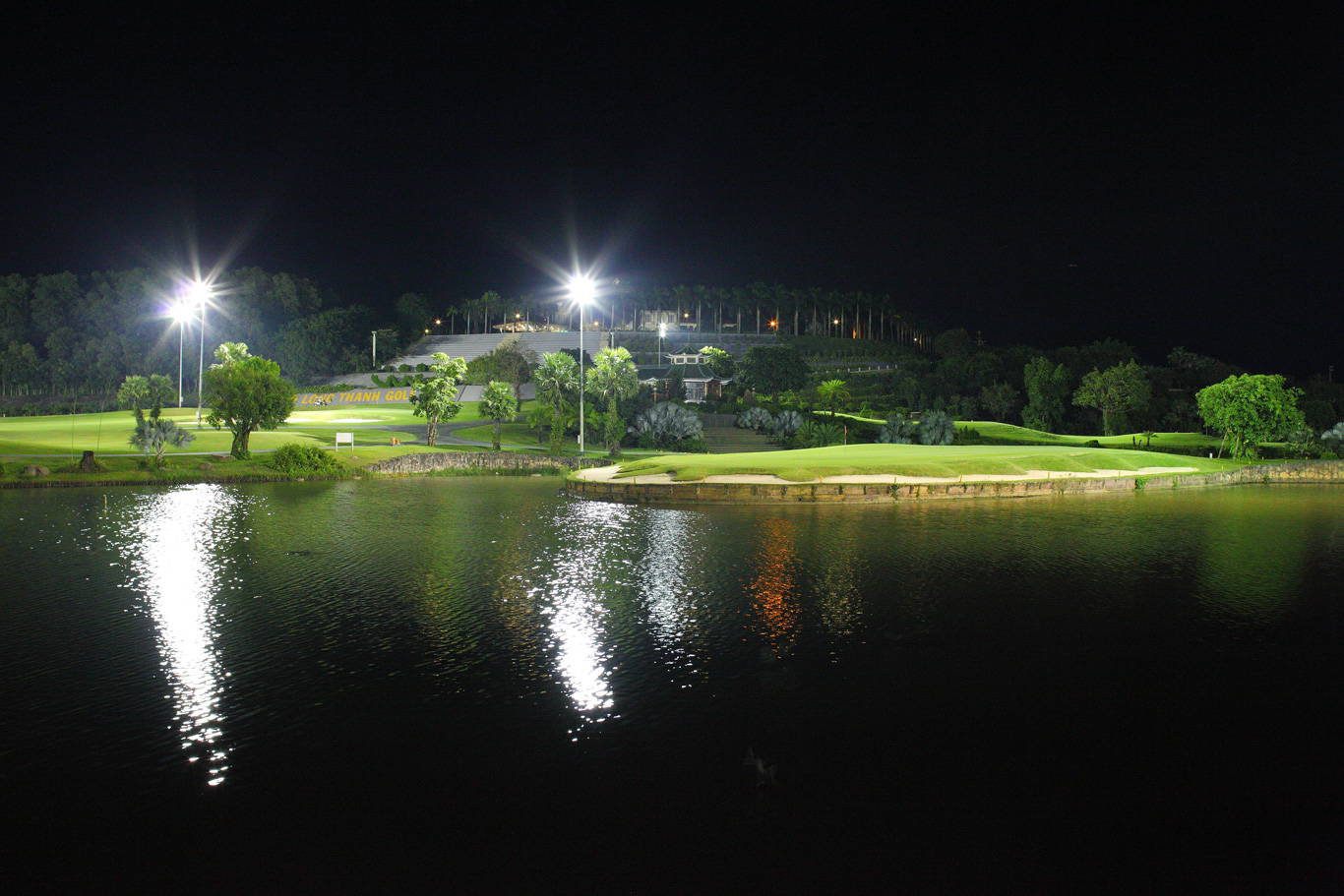 Green, Water Hazard, Long Thanh Golf Club, Ho Chi Minh, Vietnam