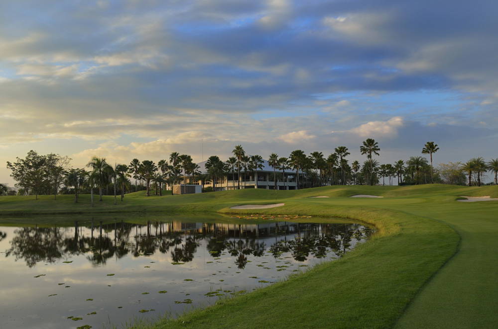 Clubhouse, Fairway, Water Hazard, Lotus Valley Golf Club, Bangkok, Thailand