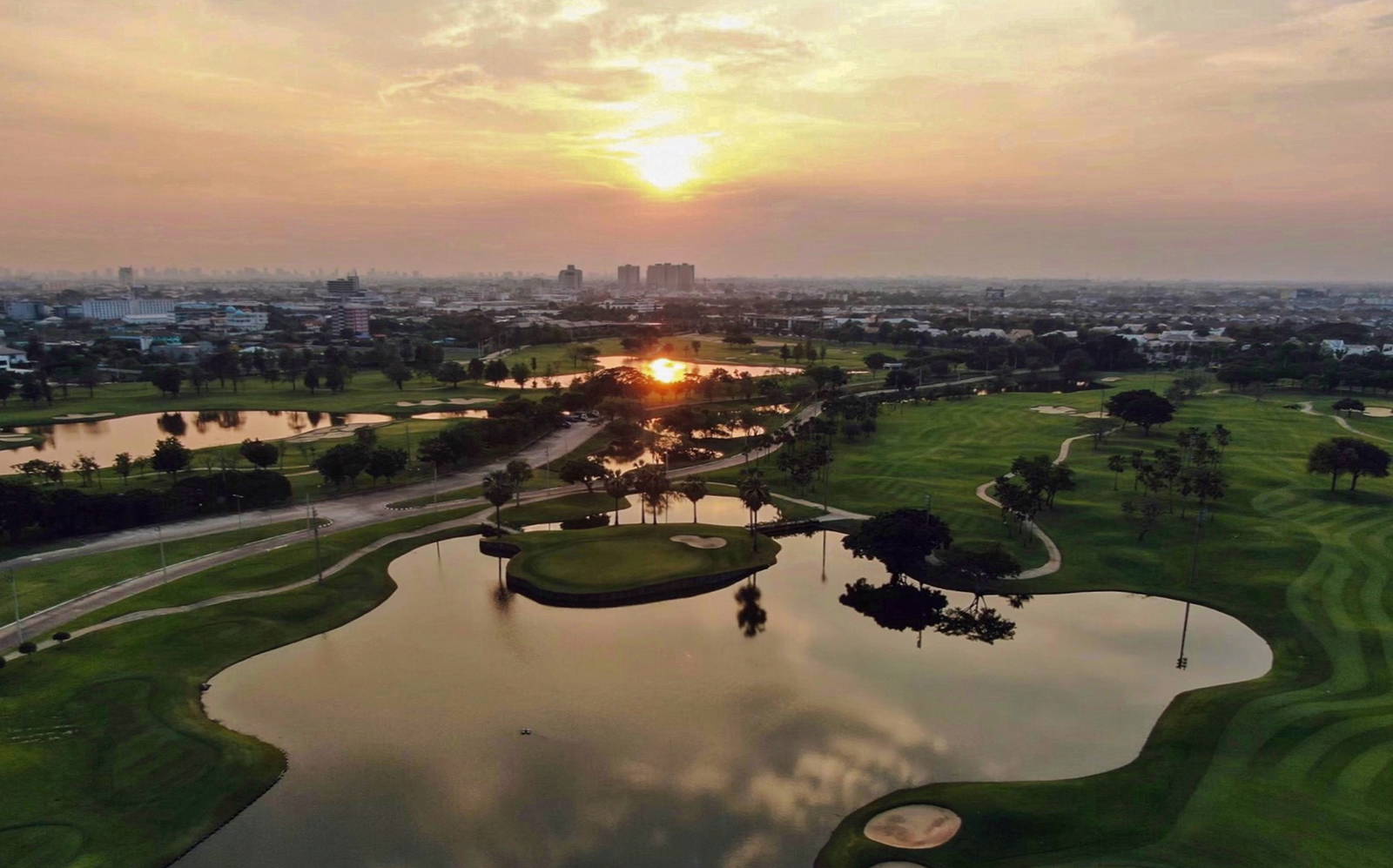 Aerial View, Panya Indra Golf Course, Bangkok, Thailand