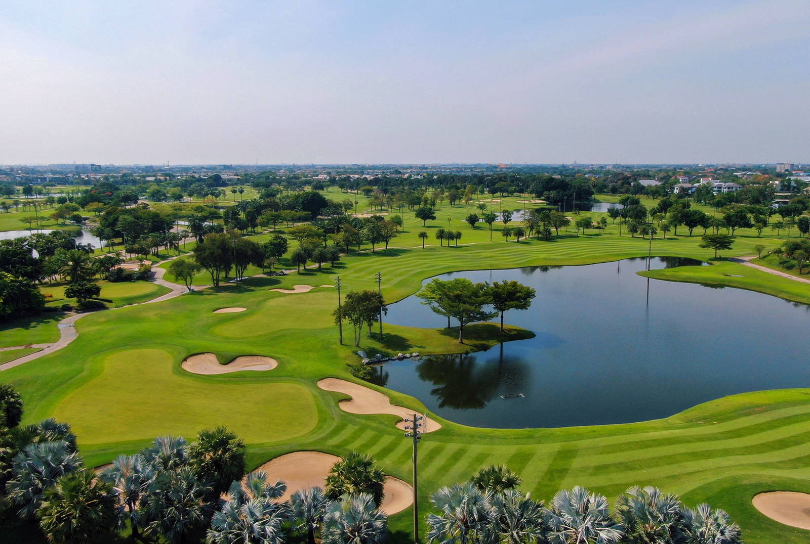 Green, Water Hazard, Panya Indra Golf Course, Bangkok, Thailand