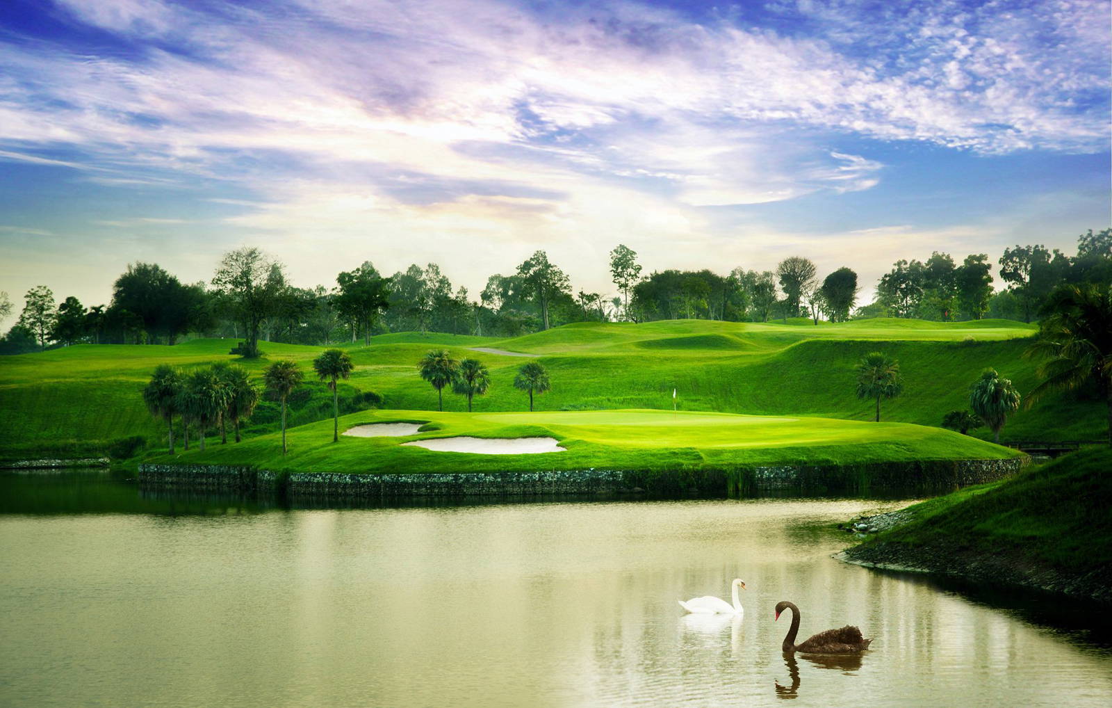 Green, Water Hazard, Pattana Golf Resort , Pattaya, Thailand