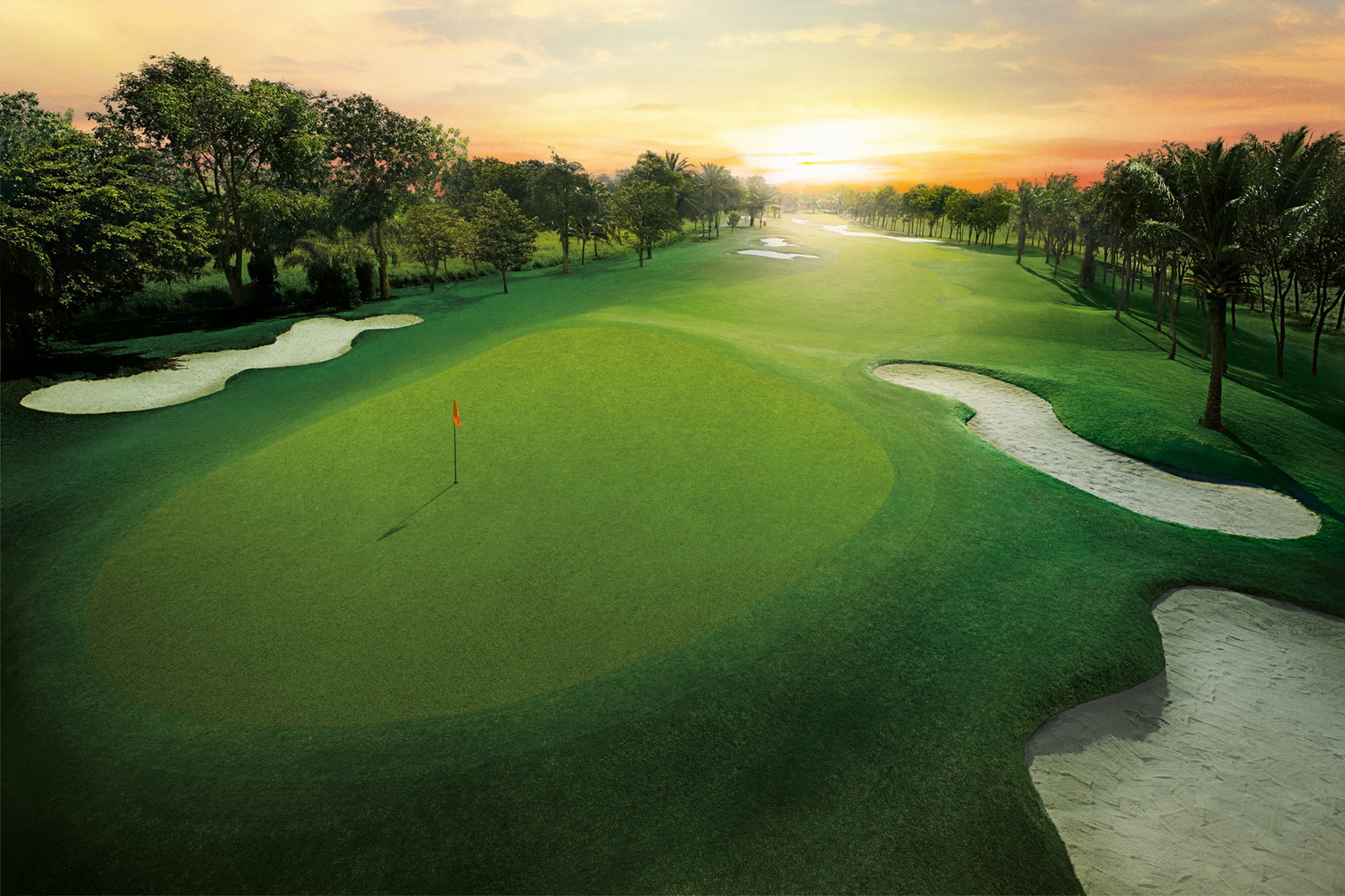 Green, Pattaya Country Club Golf Resort, Pattaya, Thailand