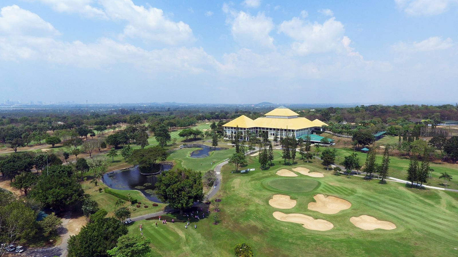Clubhouse, Aerial View, Phoenix Gold Golf & Country Club, Pattaya, Thailand