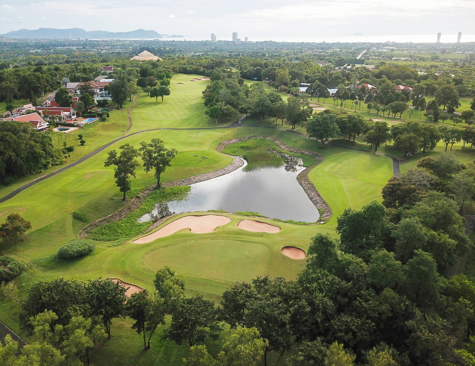 Green, Aerial View, Phoenix Gold Golf & Country Club, Pattaya, Thailand