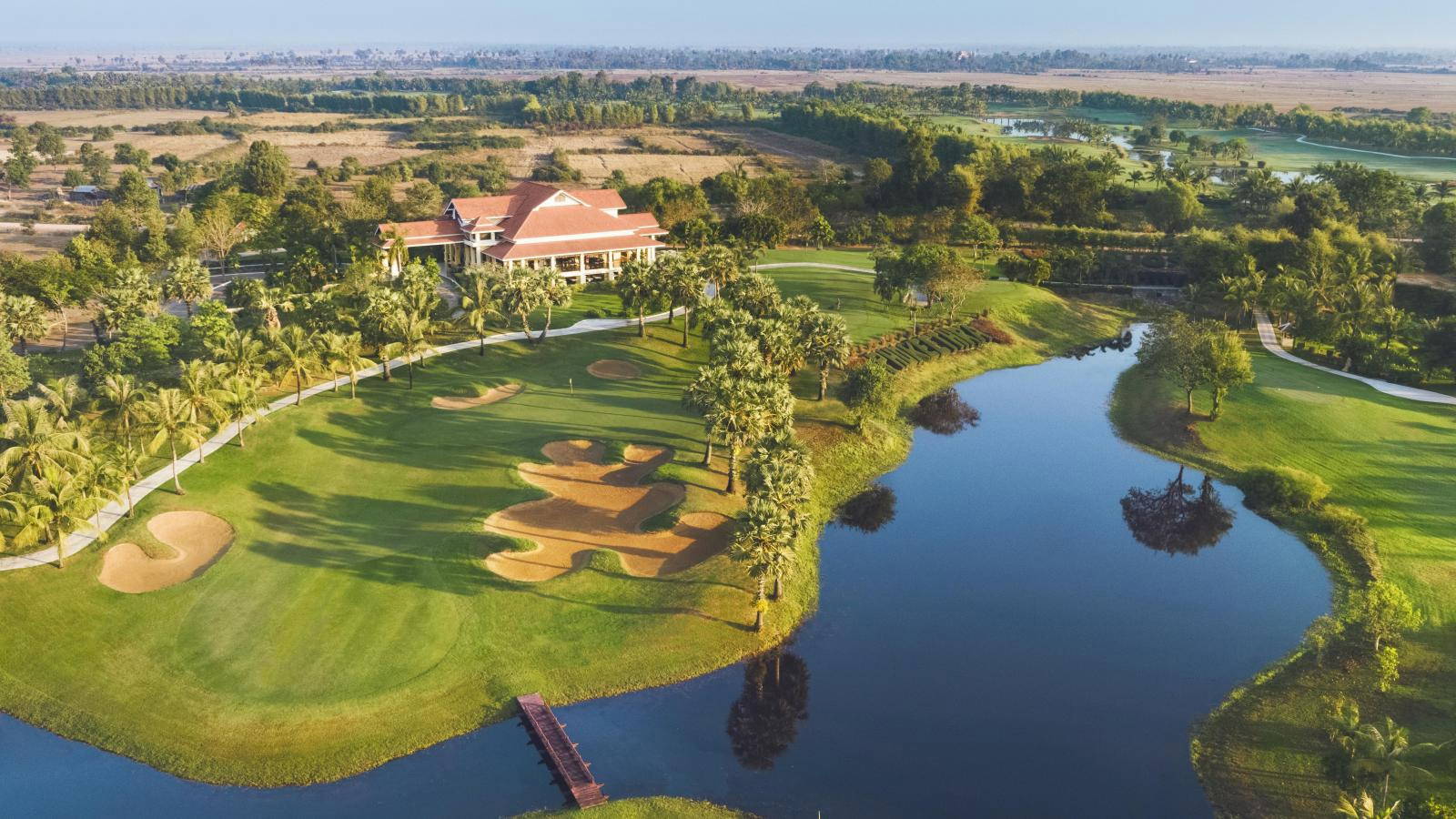 Aerial View, Fairway, Clubhouse, Phokeethra Country Club, Siem Reap, Cambodia