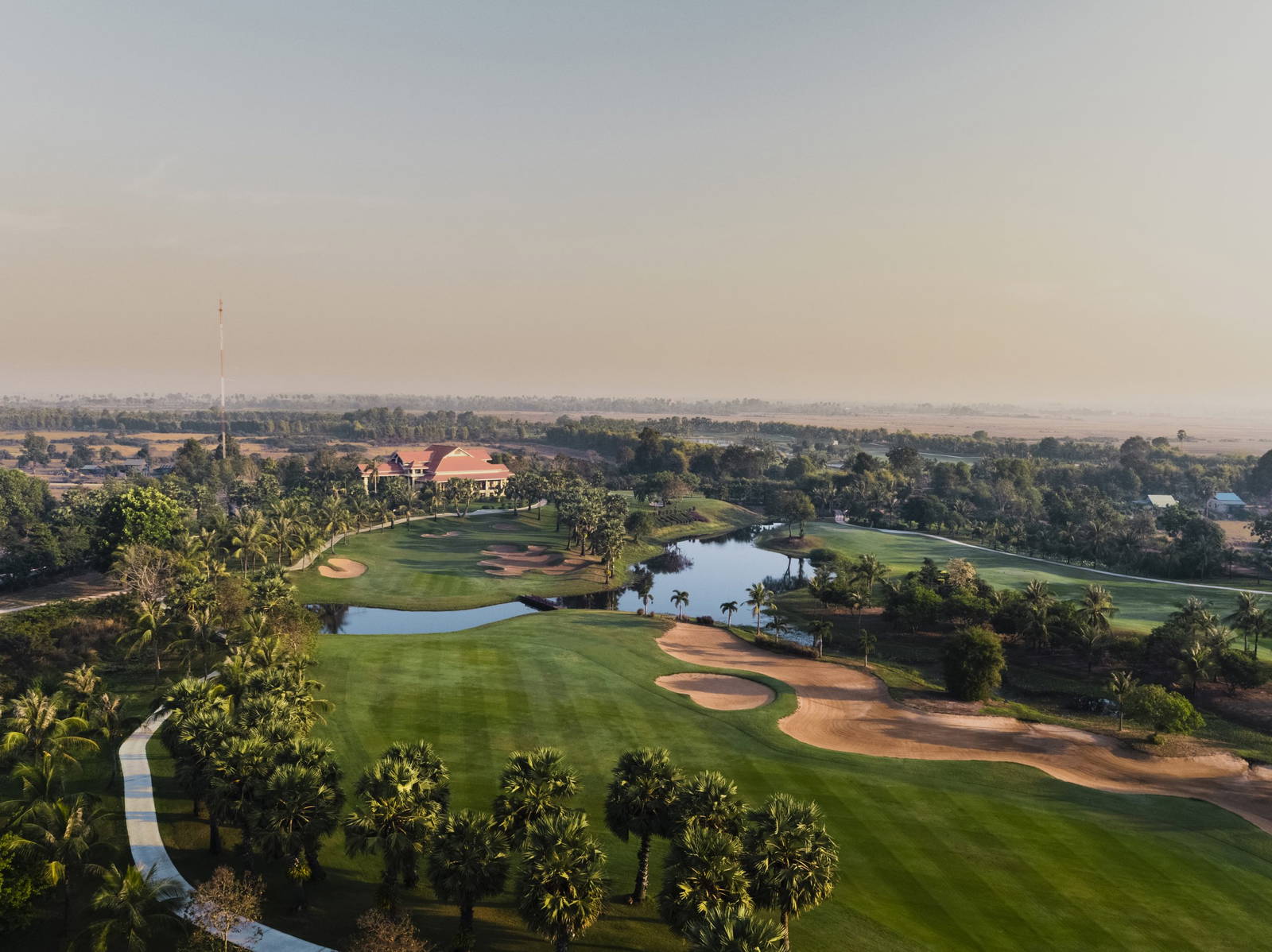 Fairway, Bunker, Water Hazard, Phokeethra Country Club, Siem Reap, Cambodia