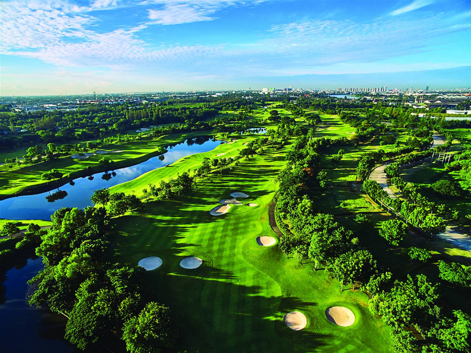 Aerial View, Riverdale Golf Club, Bangkok, Thailand