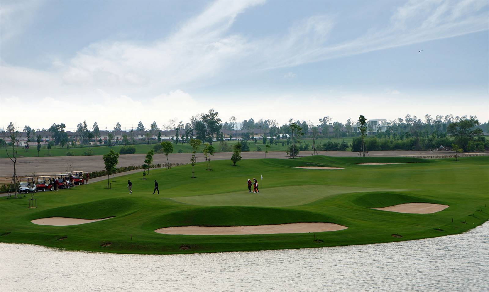 Green, Bunker, Water Hazard, Royal Bang Pa-In Golf Club, Bangkok, Thailand
