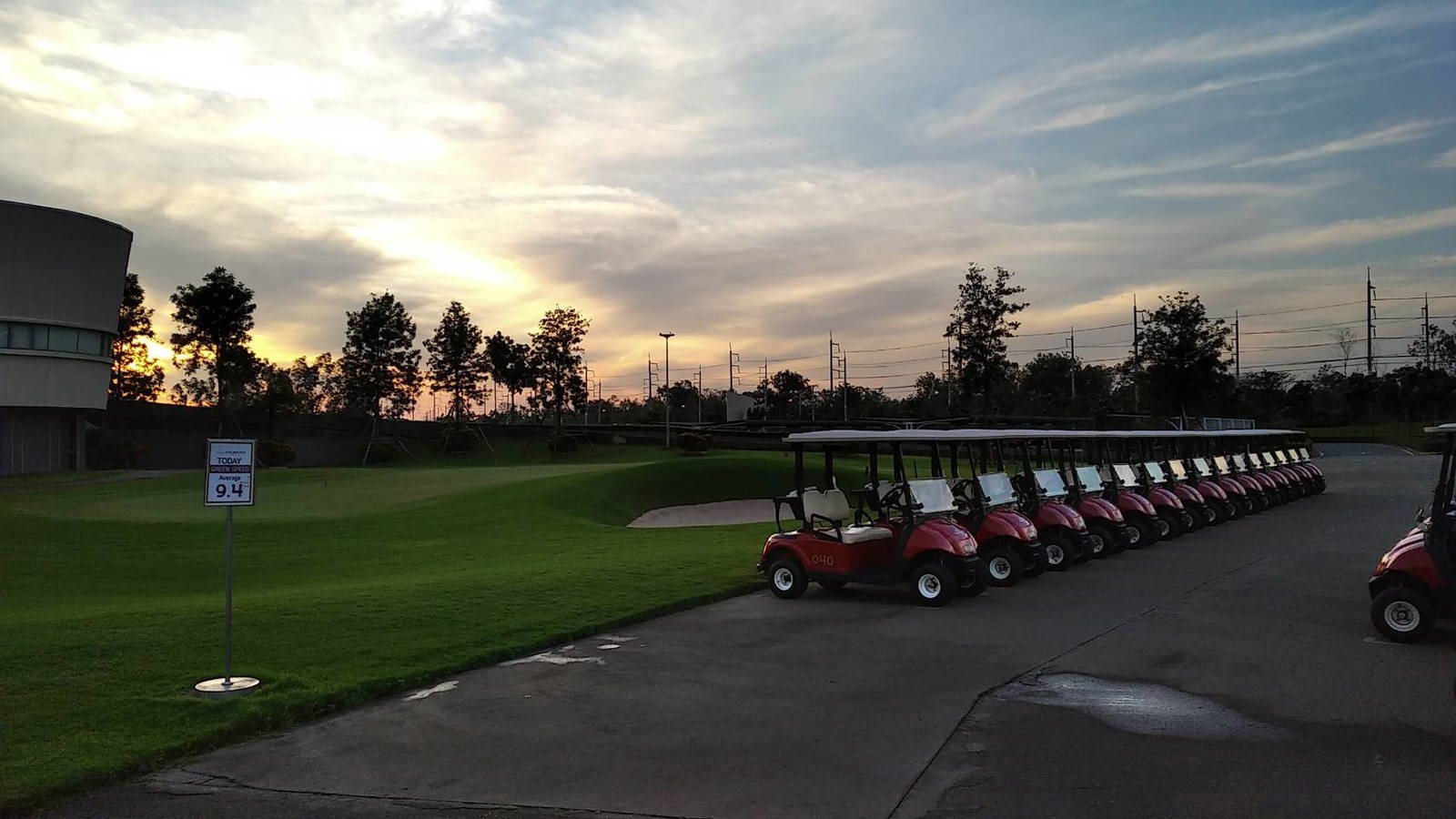 Practice Green, Cart, Royal Bang Pa-In Golf Club, Bangkok, Thailand