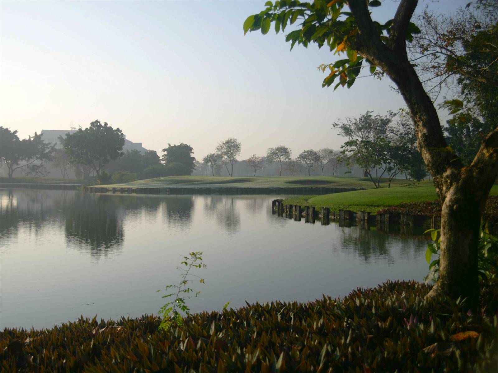 Green, Water Hazard, Royal Gems Golf  & Sports Club, Bangkok, Thailand