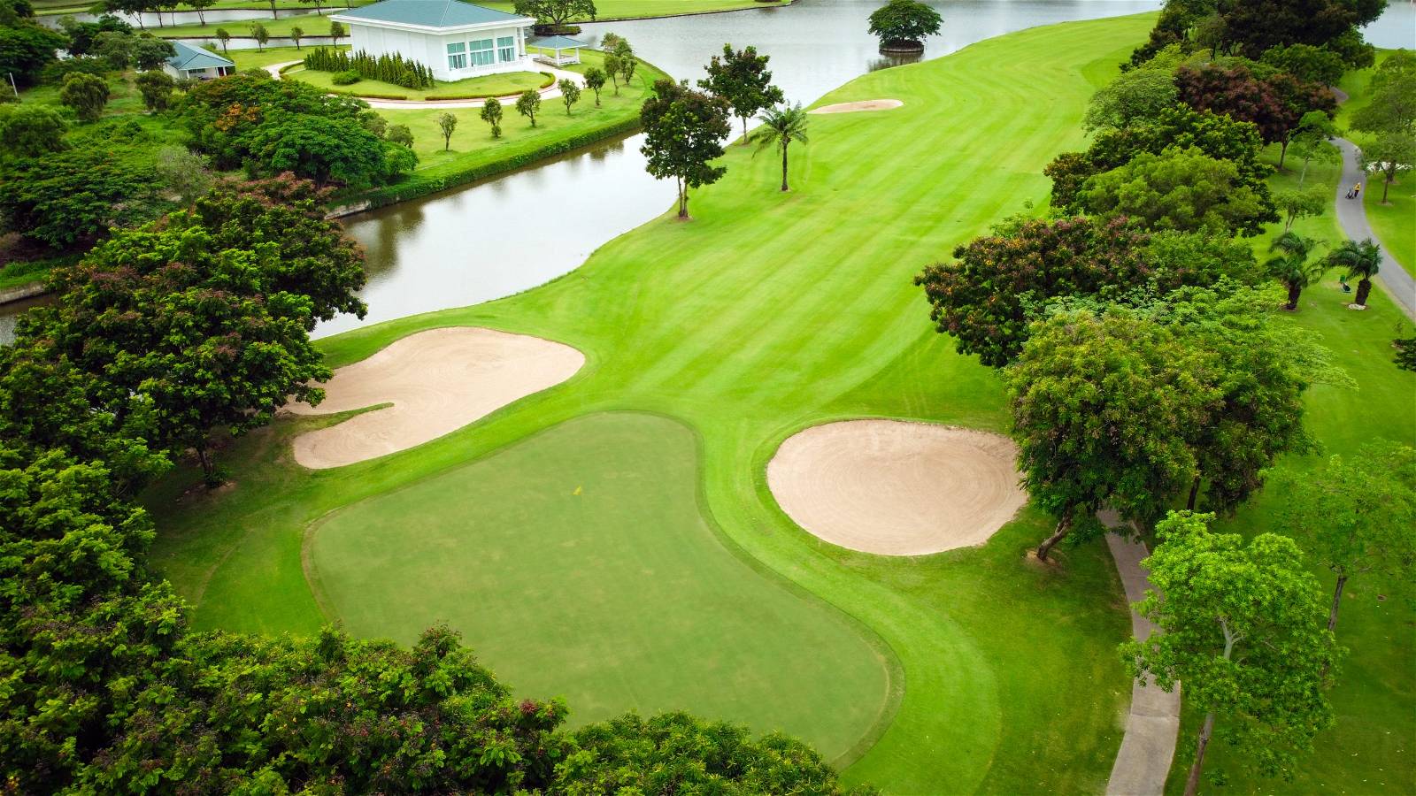 Aerial View, Green, Bunker, The Royal Golf & Country Club, Bangkok, Thailand