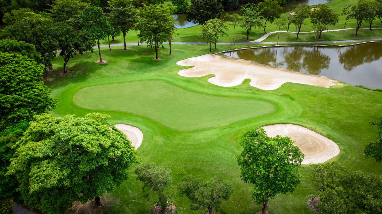 Aerial View, Green, Bunker, The Royal Golf & Country Club, Bangkok, Thailand