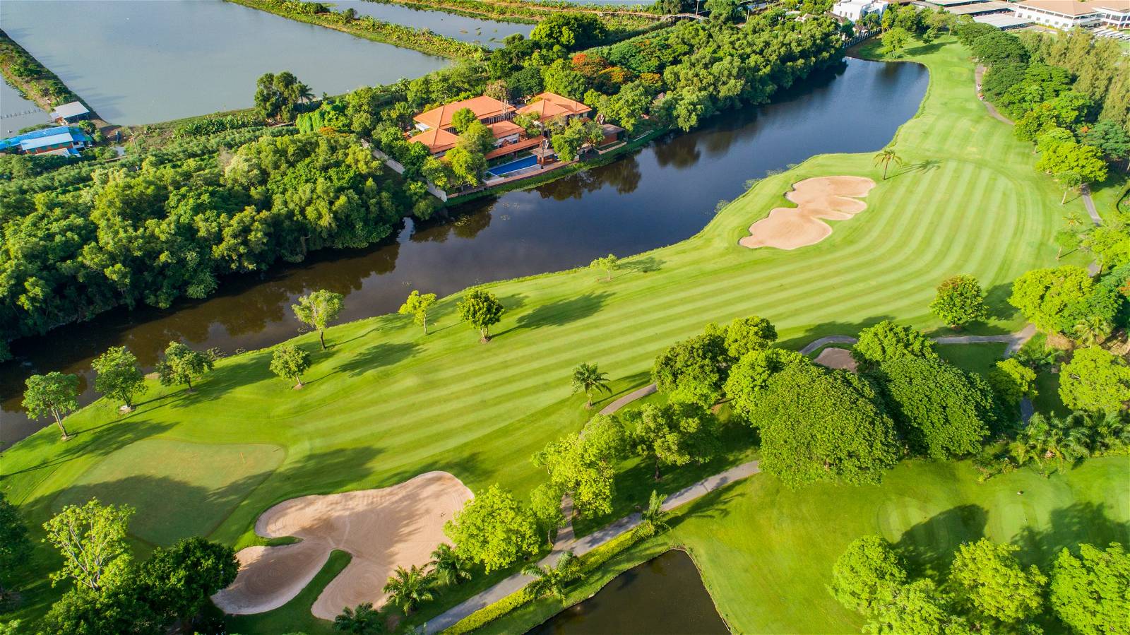 Aerial View, The Royal Golf & Country Club, Bangkok, Thailand