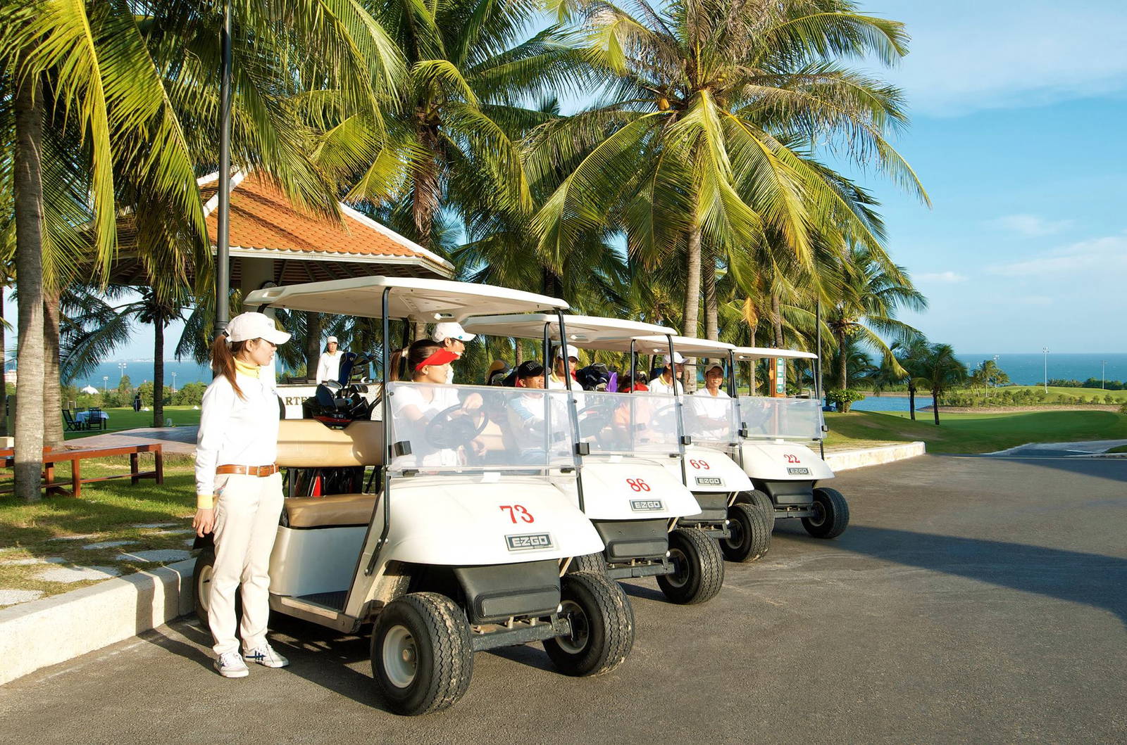 Cart, Caddie, Sea Links Golf & Country Club, Ho Chi Minh, Vietnam